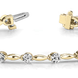14K Yellow Gold 1ctw Round Diamond Fashion Bracelet