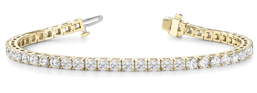 18K Yellow Gold 10.25ctw Diamond Tennis Bracelet