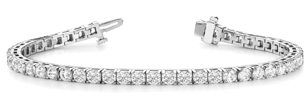 18K White Gold Diamond Line Bracelet