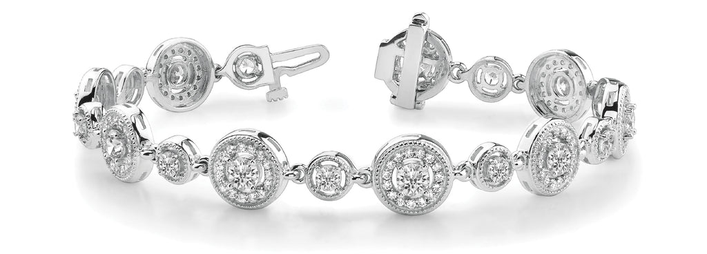 Platinum Vintage Diamond Tennis Bracelet
