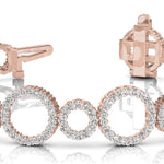 14K Rose Gold Multi-Diamond Fashion Bracelet