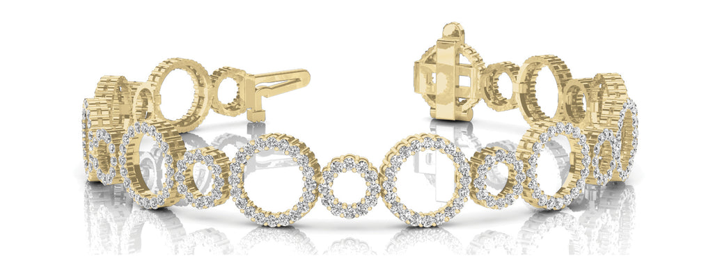18K Yellow Gold Diamond Fashion Bracelet