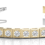 14K Yellow Gold Vintage Diamond Bracelet