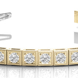 14K Yellow Gold Vintage Diamond Bracelet