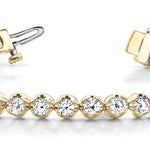 14K Yellow Gold Round Diamond Fashion Bracelet