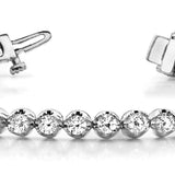 Round Diamond In Line Fashion Bracelet