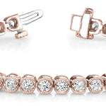 14K Rose Gold 2ctw Diamond In-Line Bracelet
