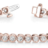 14K Rose Gold 2ctw Diamond In-Line Bracelet