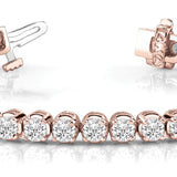14K Rose Gold 11.2 CT Diamond In-Line Bracelet