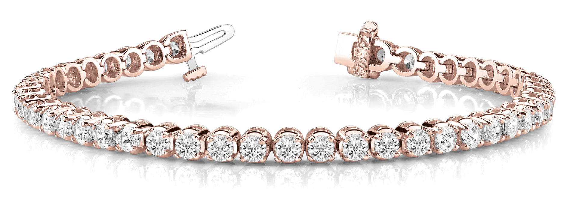 14K Rose Gold 11.2 CT Diamond In-Line Bracelet