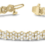 14K Yellow Gold Diamond Fashion Tennis Bracelet