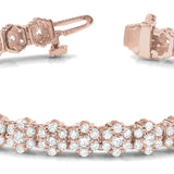 14K Rose Gold Multi-Diamond Fashion Bracelet