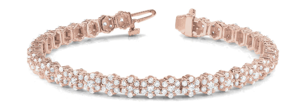 18K Rose Gold Multi-Diamond Fashion Bracelet