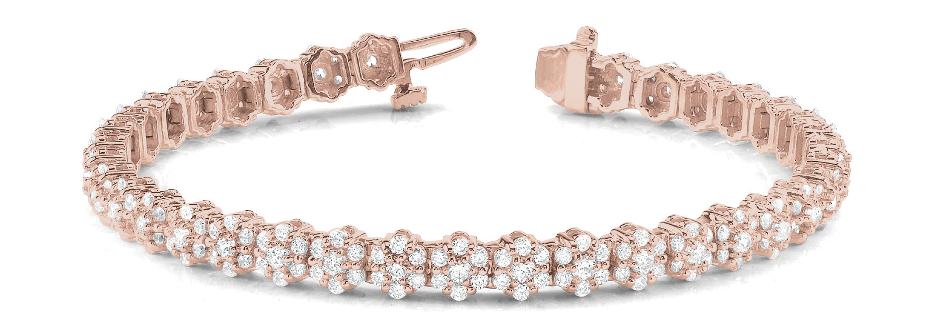 18K Rose Gold Multi-Diamond Fashion Bracelet
