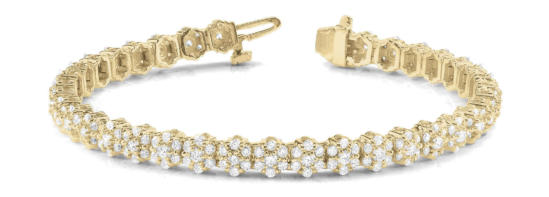 18K Yellow Gold Multi-Diamond Fashion Bracelet