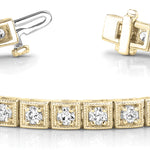 14K Yellow Gold Vintage Diamond Bracelet