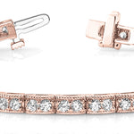 14K Rose Gold Vintage Diamond Tennis Bracelet