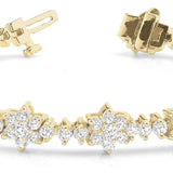 14K Yellow Gold Multi-Diamond Fashion Bracelet