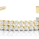 14K Yellow Gold 3.85ctw Diamond In-Line Bracelet