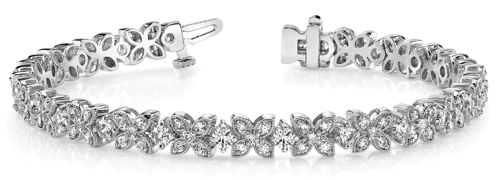 14K White Gold Diamond Fashion Bracelet