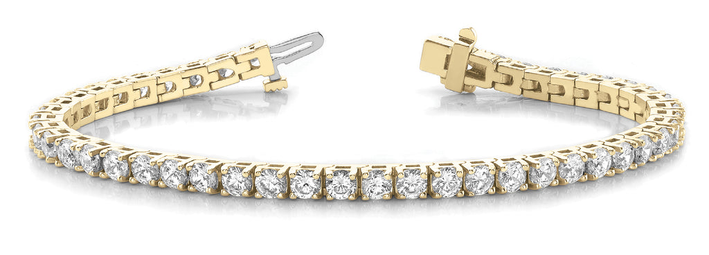 14K Yellow Gold 3ctw Diamond Line Bracelet
