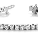 Round Diamond In-Line Tennis Bracelet