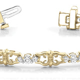 14K Yellow Gold Round Diamond Fashion Bracelet