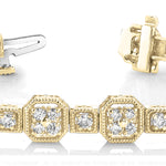 14K Yellow Gold Vintage Diamond Bracelet