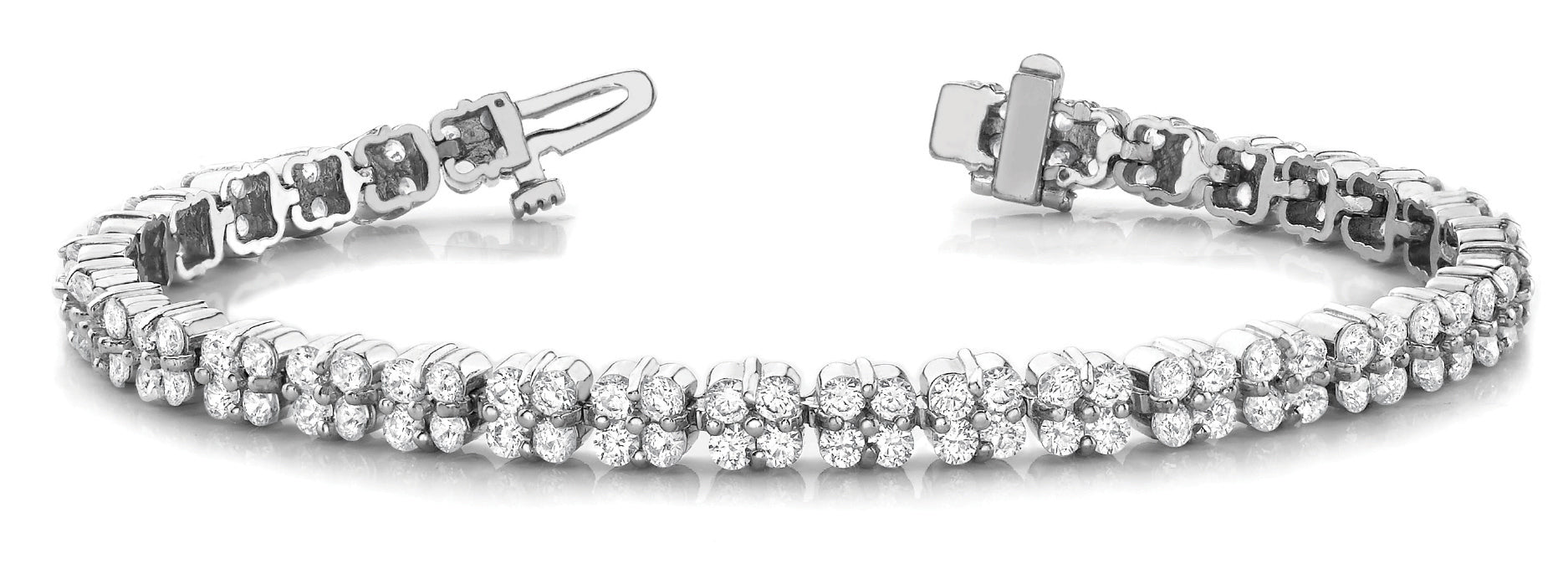 Platinum 10+ CT Diamond Fashion Tennis Bracelet