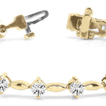14K Yellow Gold 1ctw Round Diamond Fashion Bracelet