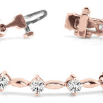 14K Rose Gold Diamond Fashion Tennis Bracelet