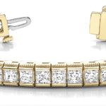 14K Yellow Gold Square Diamond Fashion Bracelet