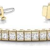 14K Yellow Gold Square Diamond Fashion Bracelet