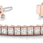 14K Rose Gold Square Diamond Fashion Bracelet