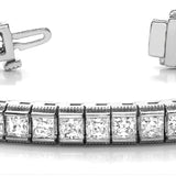 51 Square Diamond Tennis Bracelet
