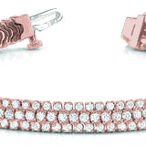 14K Rose Gold Diamond Multi-Row Bracelet