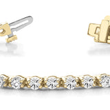 14K Yellow Gold Diamond Tennis Bracelet