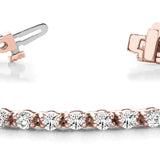 14K Rose Gold Diamond Tennis Bracelet