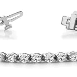 Round Diamond Tennis Line Bracelet