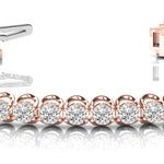 14K Rose Gold Diamond In-Line Tennis Bracelet