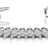 Round Diamond Tennis Line Bracelet