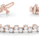 14K Rose Gold 2 CT Diamond Tennis Bracelet