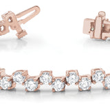 14K Rose Gold 2 CT Diamond Tennis Bracelet