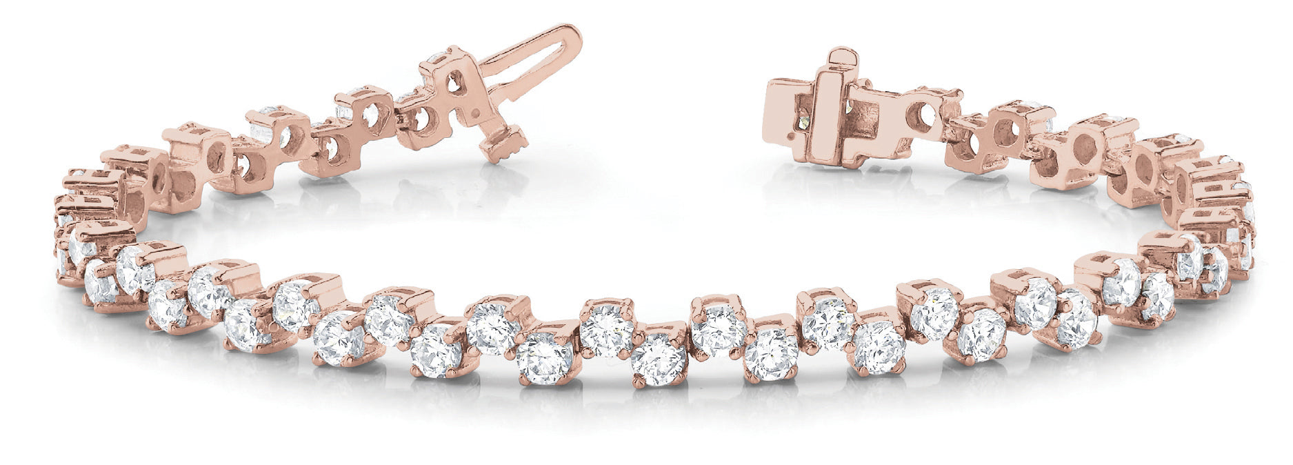 18K Rose Gold 2ct Diamond Fashion Bracelet