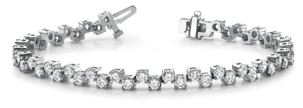 Platinum White Diamond Fashion Bracelet