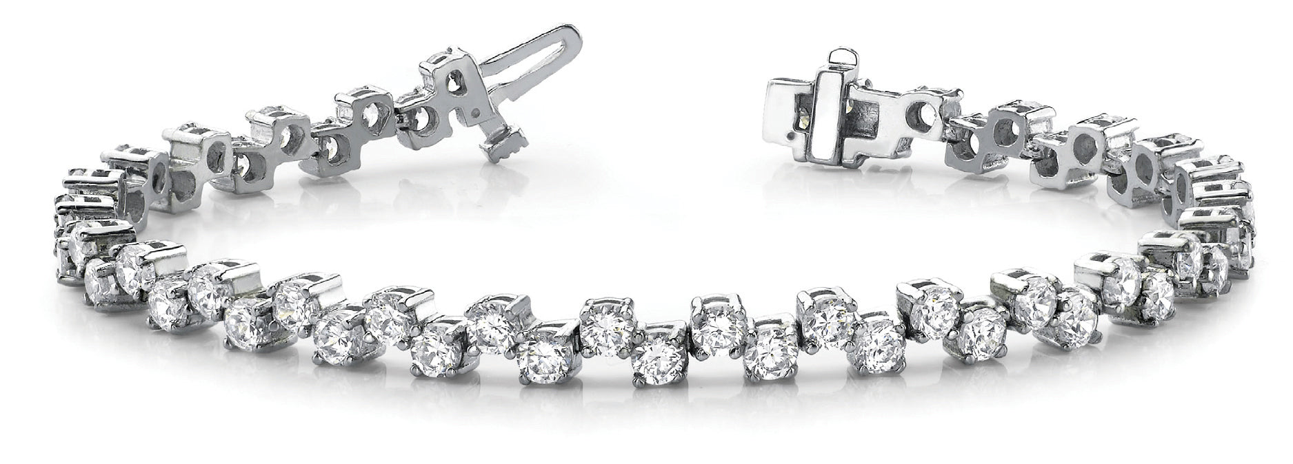 Platinum White Diamond Fashion Bracelet
