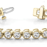 14K Yellow Gold Vintage Diamond Line Bracelet