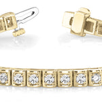 14K Yellow Gold Diamond Tennis Bracelet