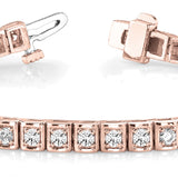 14K Rose Gold Diamond Tennis Bracelet