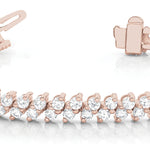 14K Rose Gold 4ctw Diamond Multi-Row Bracelet